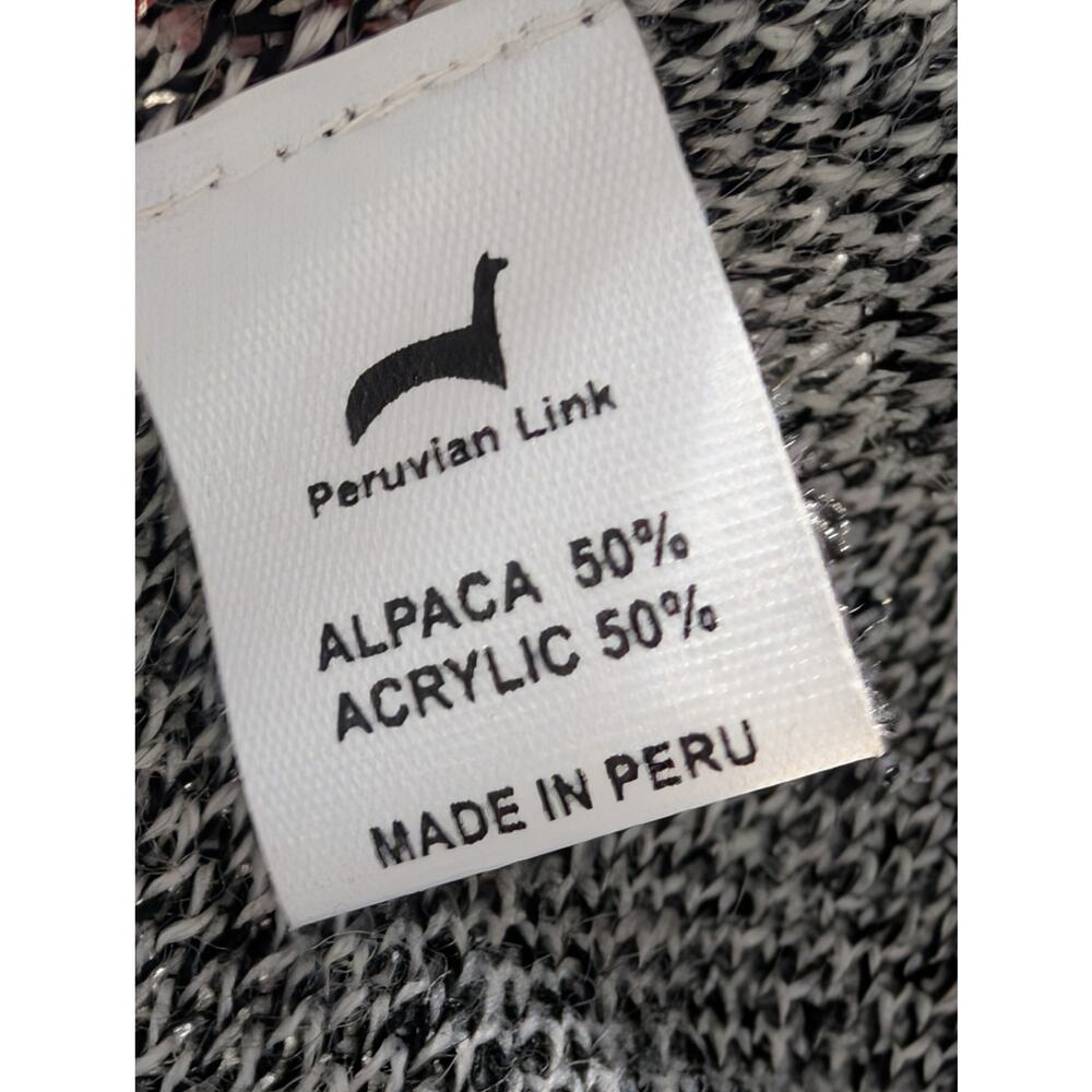 Peruvian Link Alpaca Blend Cowl Neck Poncho One Size Fits Most - Picture 6 of 7